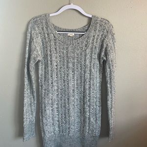 Size Medium, Color Grey, Long sleeve Sweater Dress